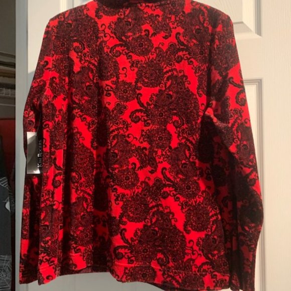 NWT Kim Rogers Velor Zipper Jacket Size Petite Medium - Picture 3 of 9